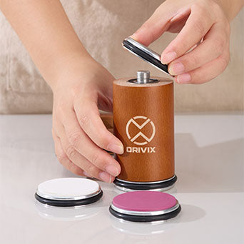 Rolling Knife Sharpener Kit with Magnetic 4-Angle Base