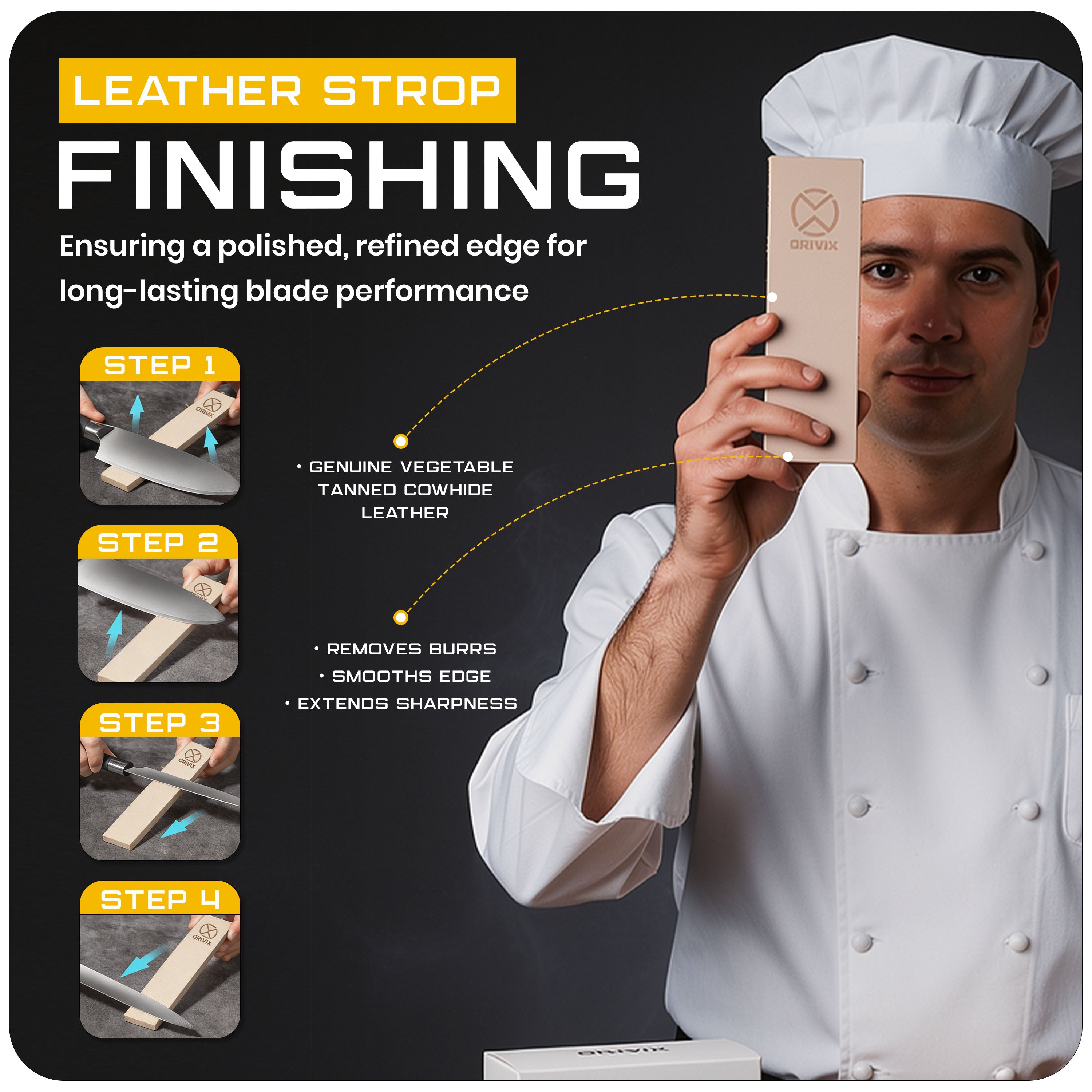 Rolling Knife Sharpener Kit with Magnetic 2-Angle Base