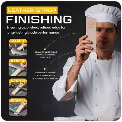 Rolling Knife Sharpener Kit with Magnetic 2-Angle Base